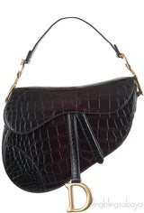 Gradient Crocodile Saddle Bag