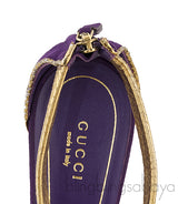 Purple Suede Gold Sandals