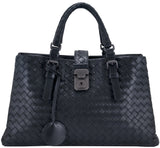 Small Roma Intrecciato Leather Tote