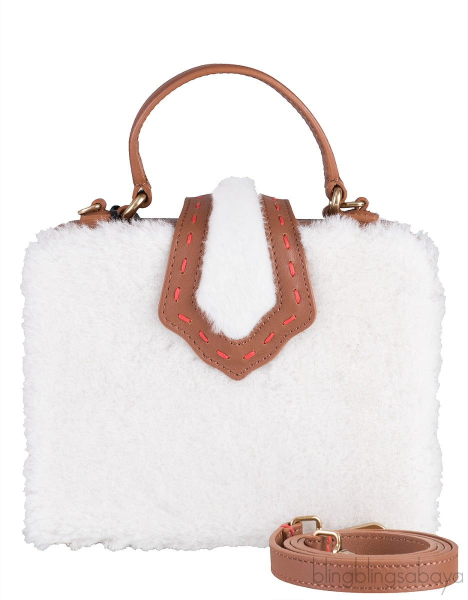 Fey Mini Shearling Box Bag