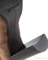 Brown Suede Leather Boots