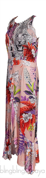 Old Rose Floral Multicolor Print Dress
