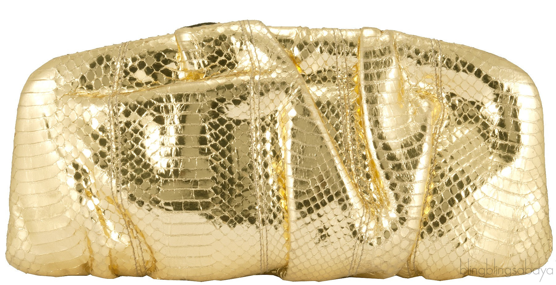 Dolce & Gabbana Gold Snakeskin Wallet Clutch