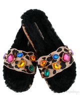 Lyla Gem Leopard Slide