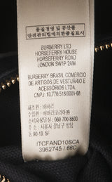 Burberry White & Checkered Banner Top Handle Bag