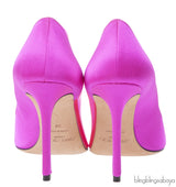 Jimmy Choo Fuchsia Satin Hot Pink PVC Heels 38