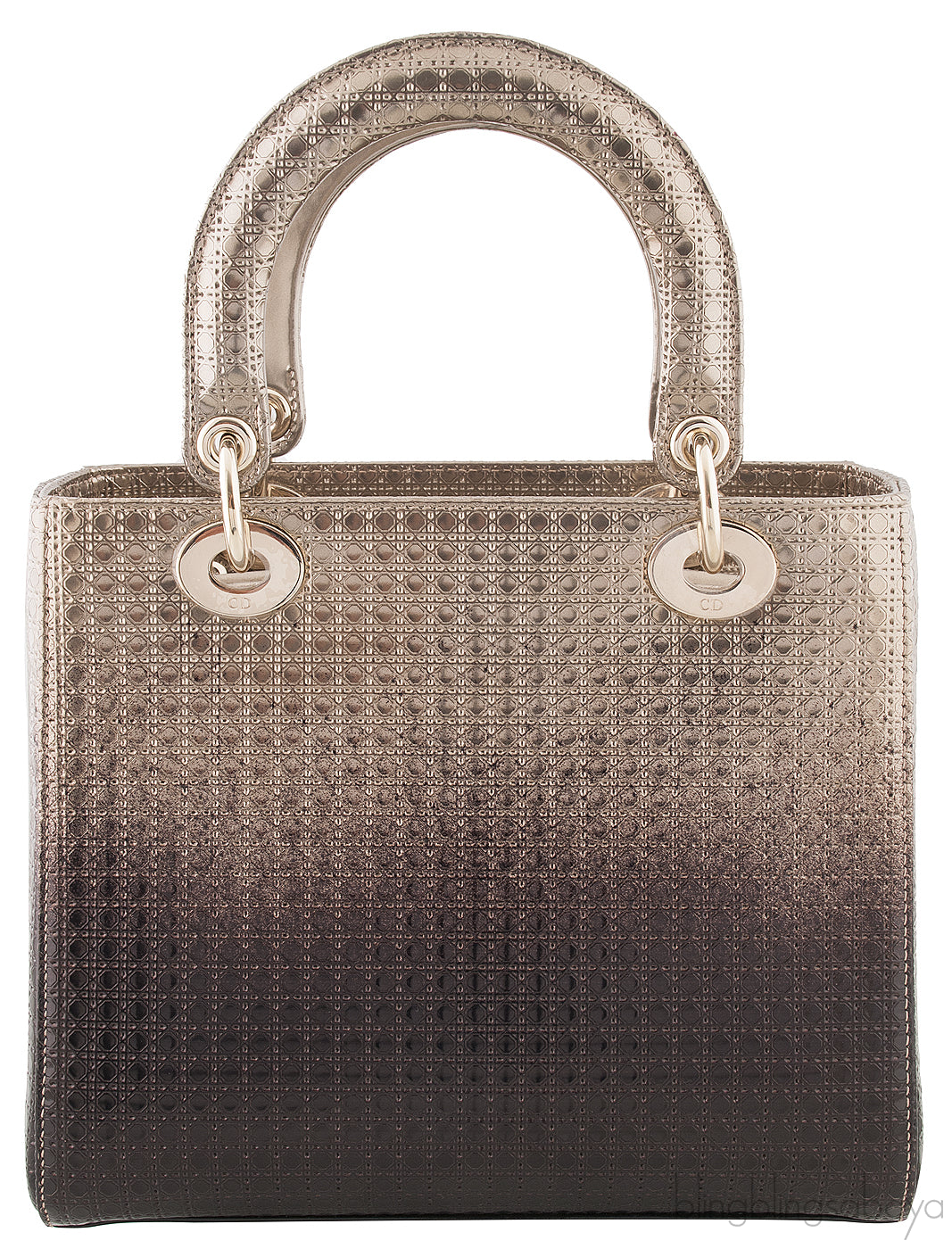 Lady Dior Gold Ebony Graded Metallic Bag