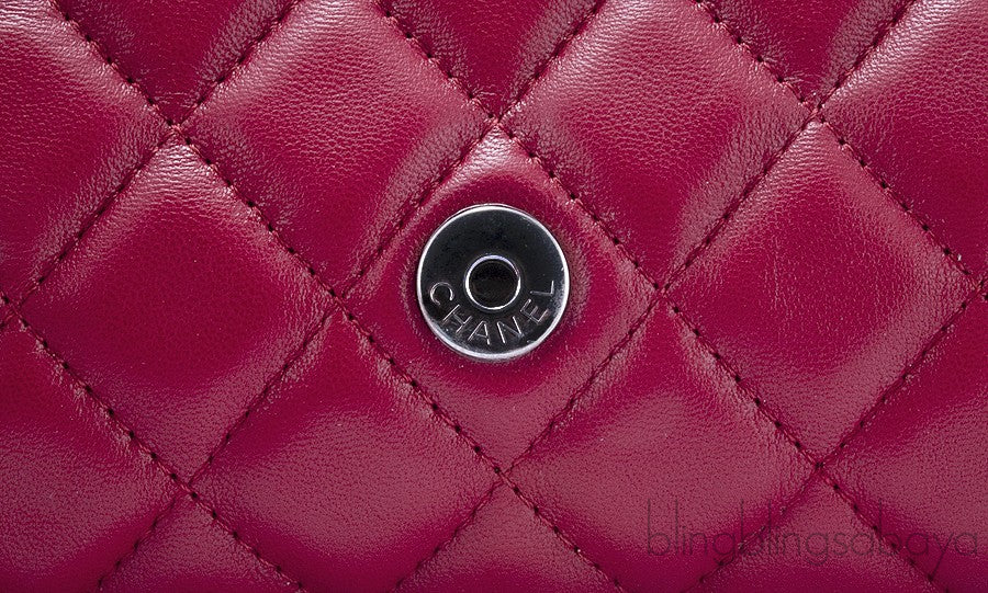 Red Quilted Cosmetic Pouch