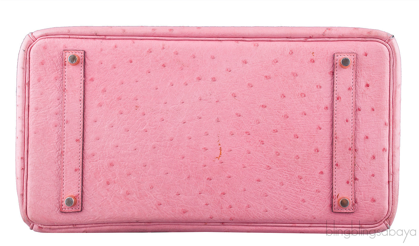 Birkin 35 Light Pink Ostrich GHW