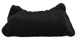 Black Quilted Satin Halfmoon Clutch
