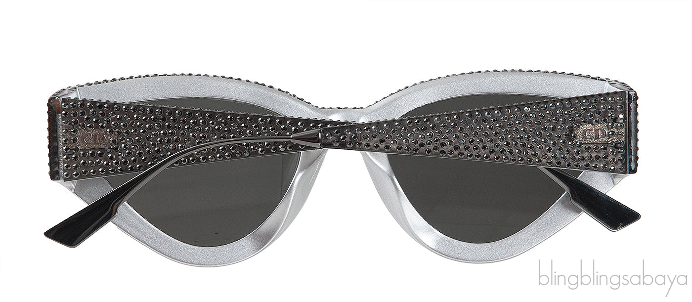 CatStyleDior 1S Grey Crystal Sunglasses