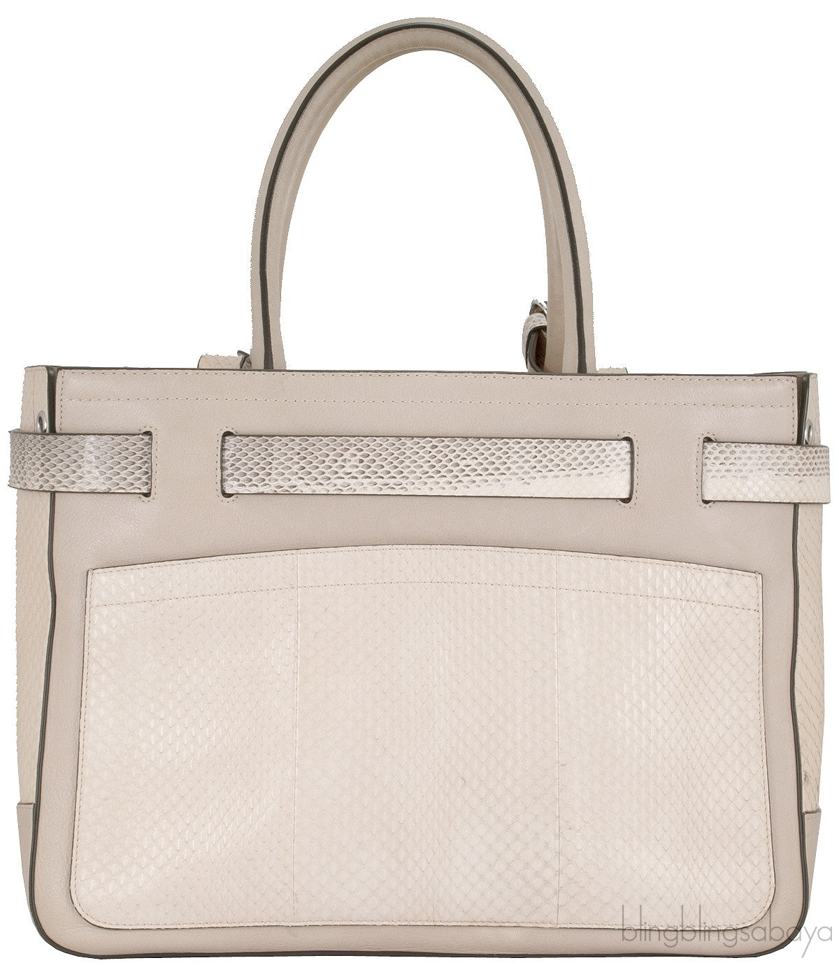 Beige Canvas Python Boxer