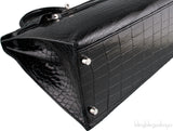 Kelly 35 Black Croc Sellier PHW