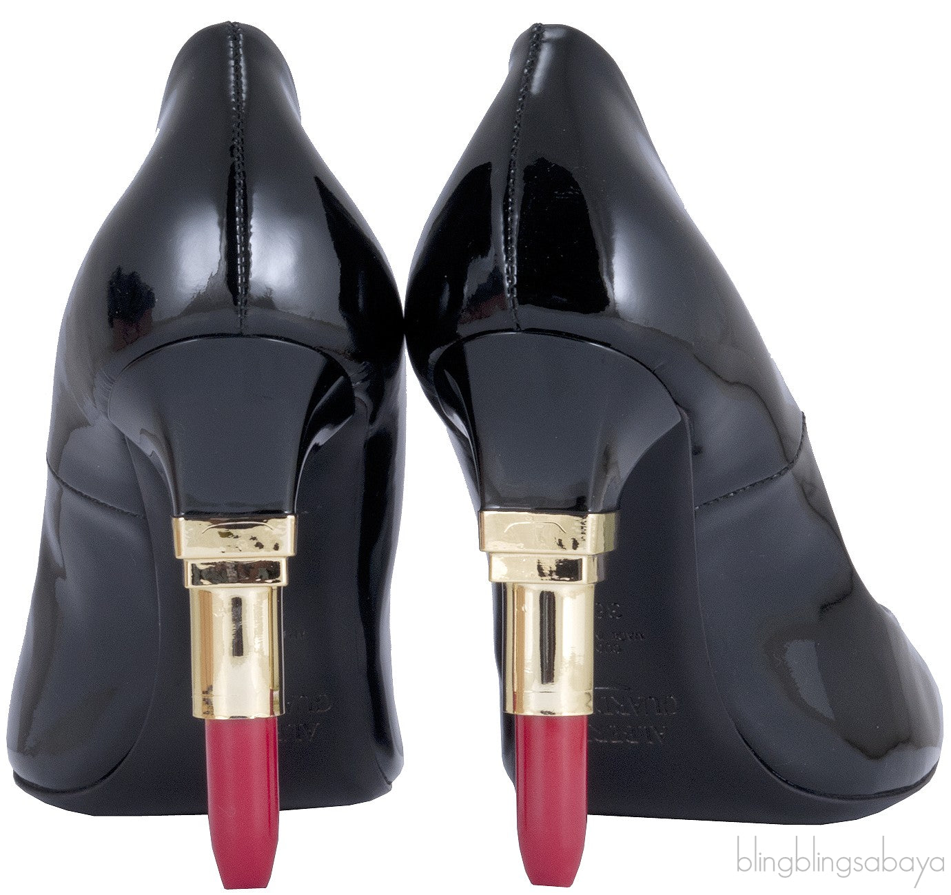 Black Patent Lipstick Heels