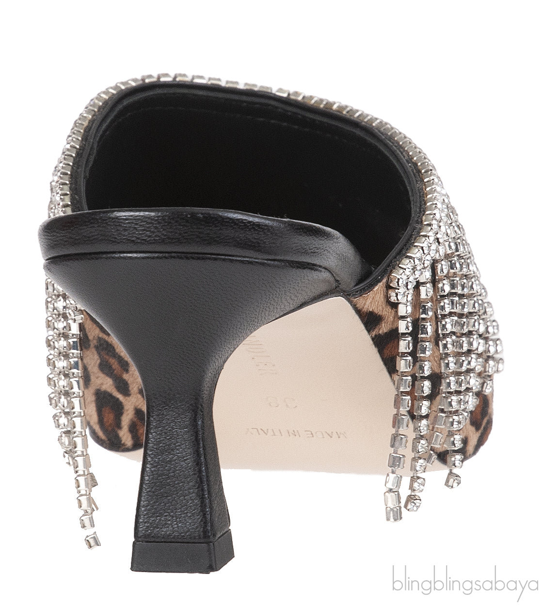 Wandler Bente Crystal-embellished Leopard-print Calf Hair Mules