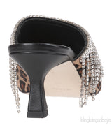 Wandler Bente Crystal-embellished Leopard-print Calf Hair Mules