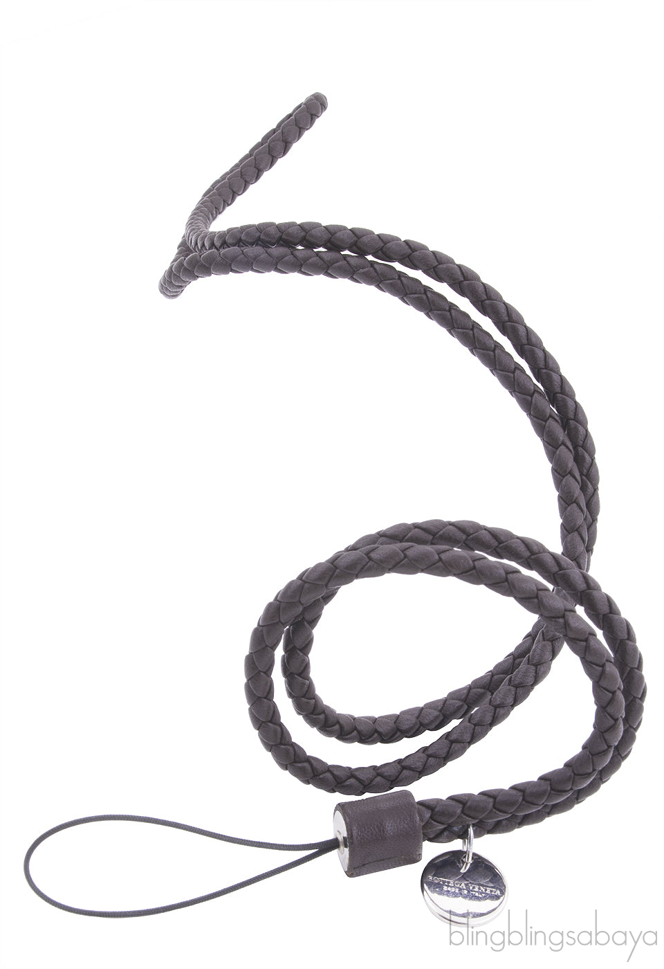 Brown Intrecciato Phone Strap