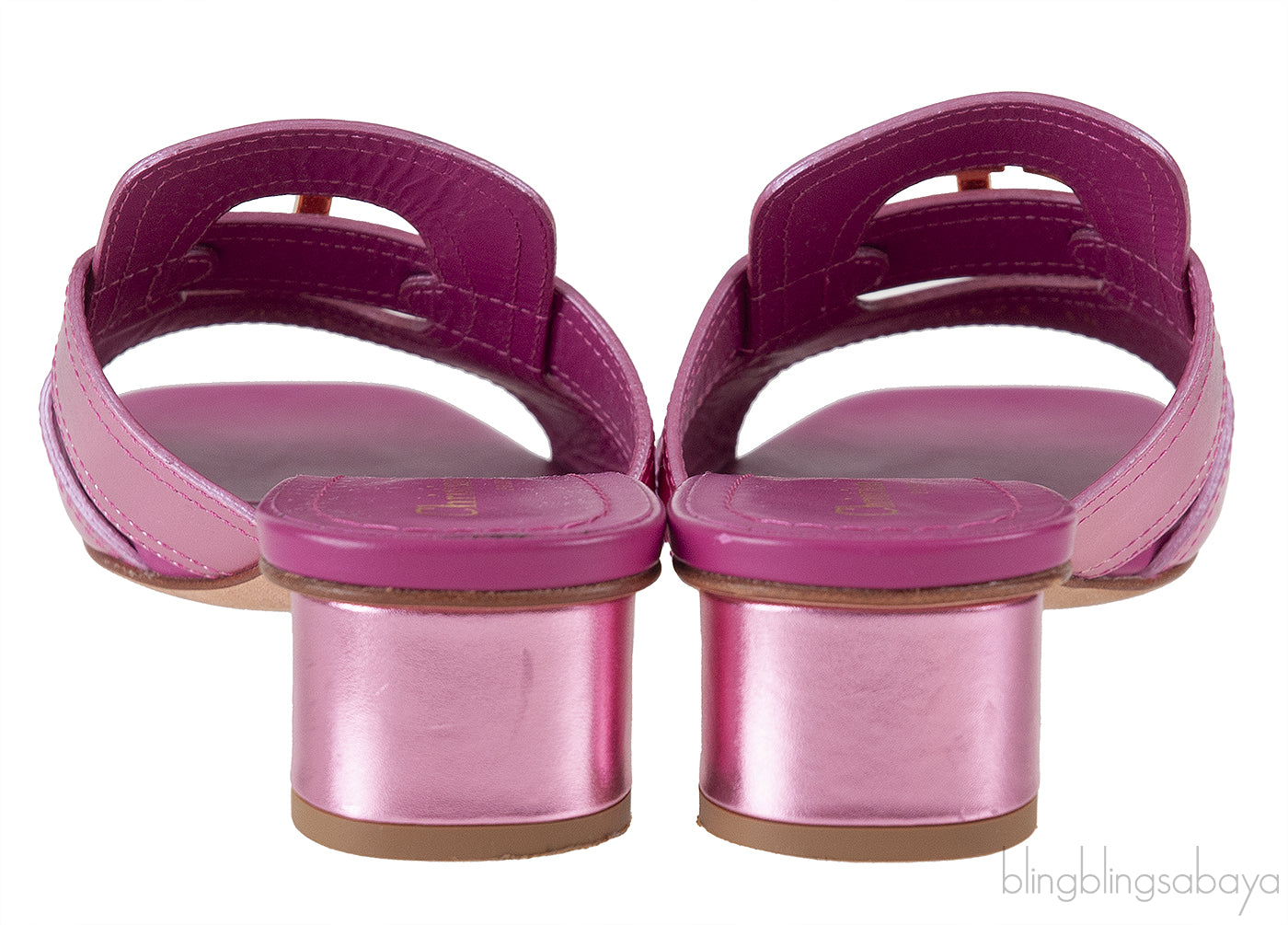 OR Montaigne Metallic Fuchsia Heels Slide