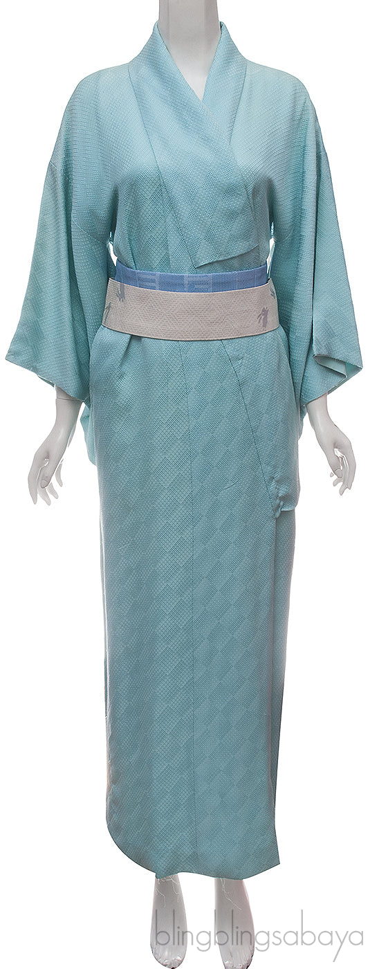 Turquoise Textured Kimono