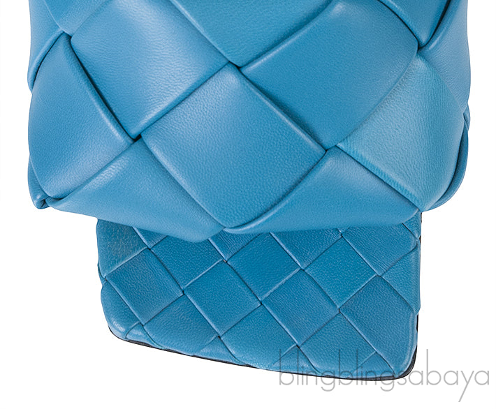 Blue Lido Intrecciato Mules
