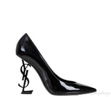 Opyum Black Patent Logo Pump