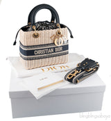 Lady Dior Natural Wicker & Dior Oblique Medium