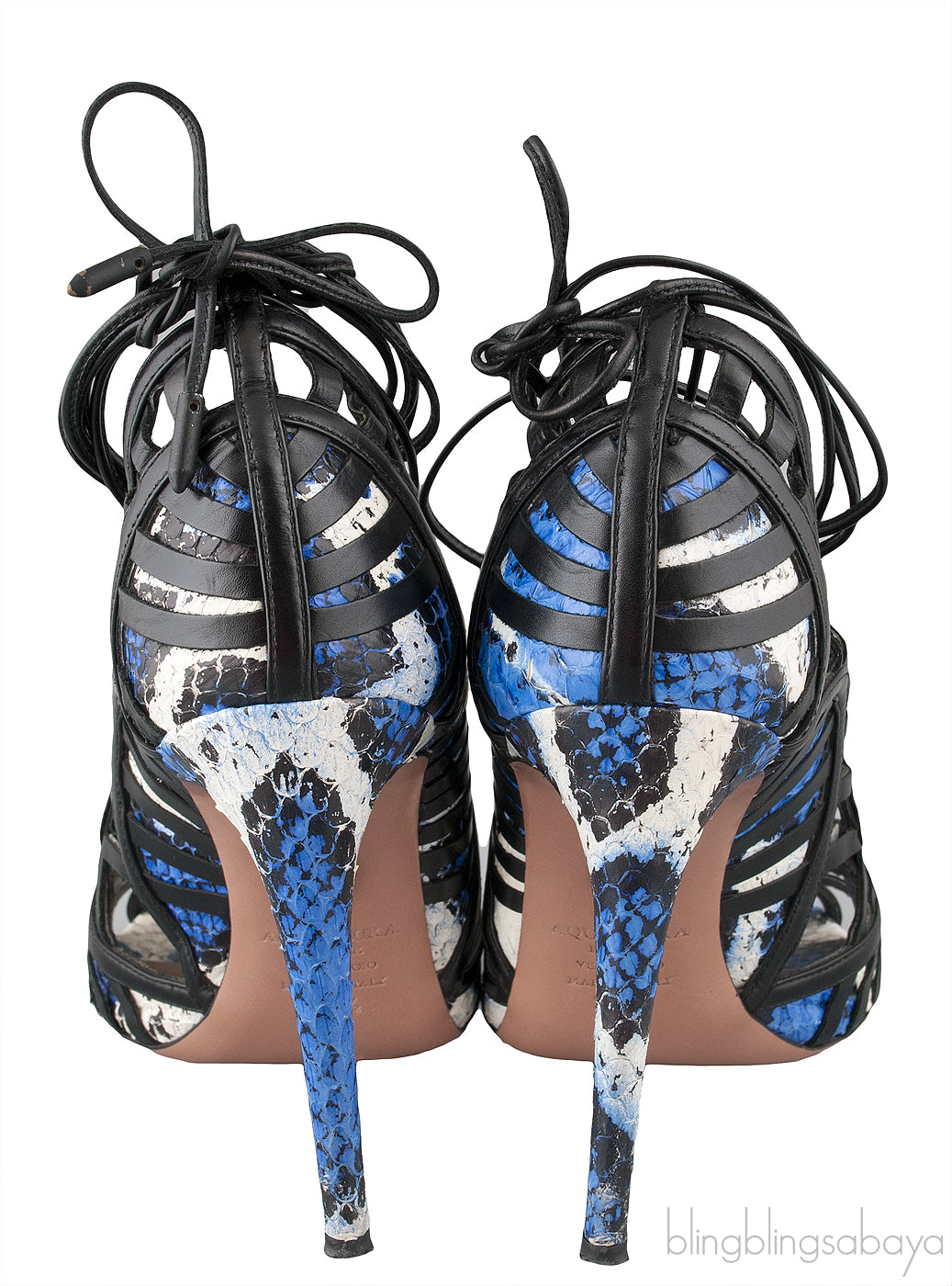 Python Lace Up Heels