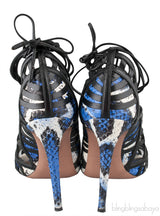 Python Lace Up Heels