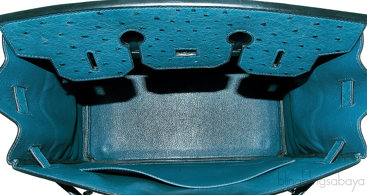 Birkin 32 HAC Blue Cobalt Ostrich