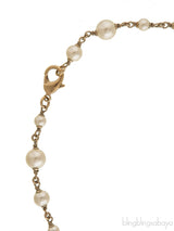 Gold CC Logo Pearl Necklace