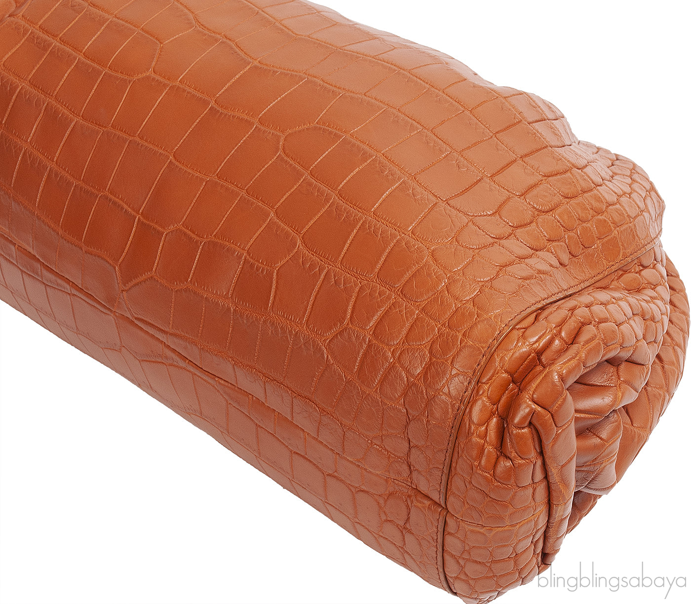 Bottega Veneta The Pouch Camel Croc Clutch
