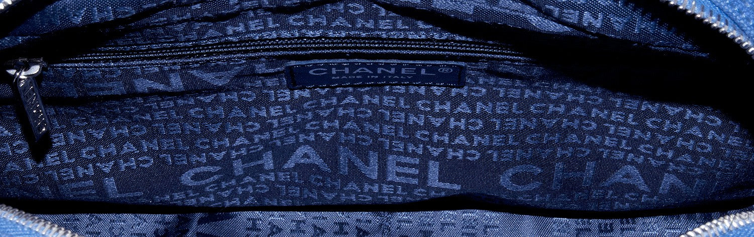 CC Denim Quilted Tassel Handbag