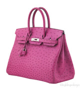 Birkin 35 Fuchsia Ostrich PHW