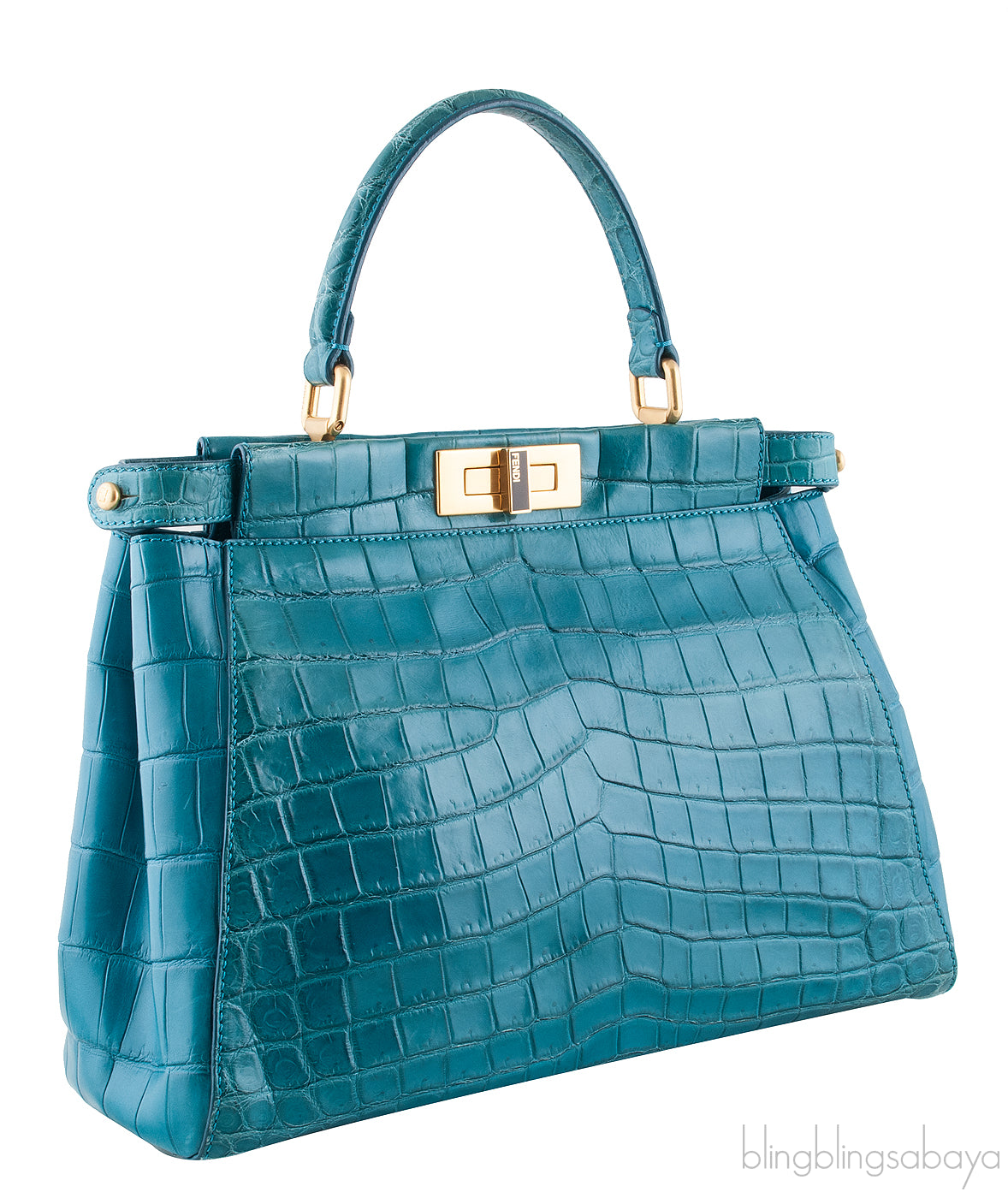 Aqua Blue Crocodile Peek-a-boo