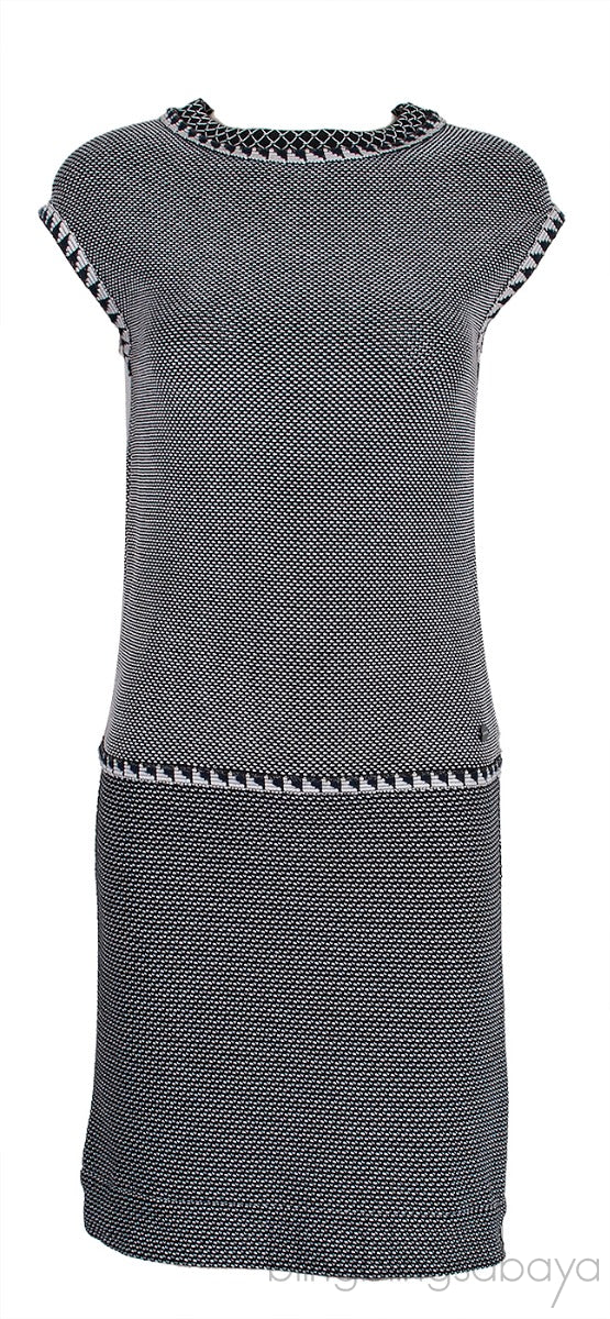 Black & White Knitted Mini Dress