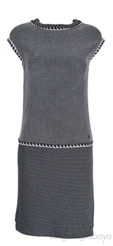 Black & White Knitted Mini Dress