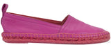 Fuchsia Pink Leather Espadrille