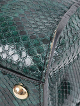 Fendi Peekaboo Medium Green Python Bag