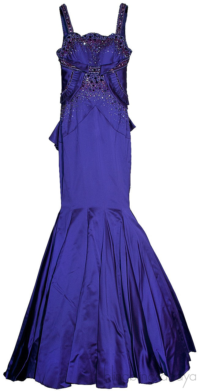 Crystal embellished Purple Dress
