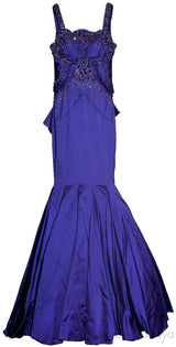 Crystal embellished Purple Dress