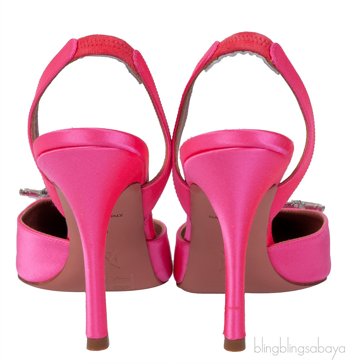 Begum Crystal-embellished Satin Slingback Pump