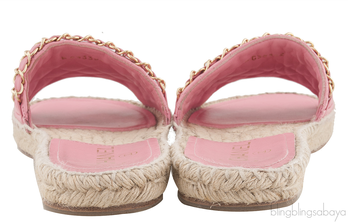 Pink Quilted Chain Slipper