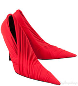 Red Pointy Wrap Pump