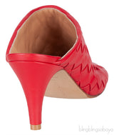 Bottega Veneta Red Bold Intrecciato Mule