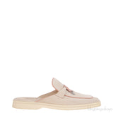 Loro Piana Babouche Charms Walk Loafers Beige Pink Mules
