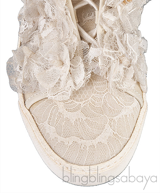 Floral Mesh Camellia Sneakers
