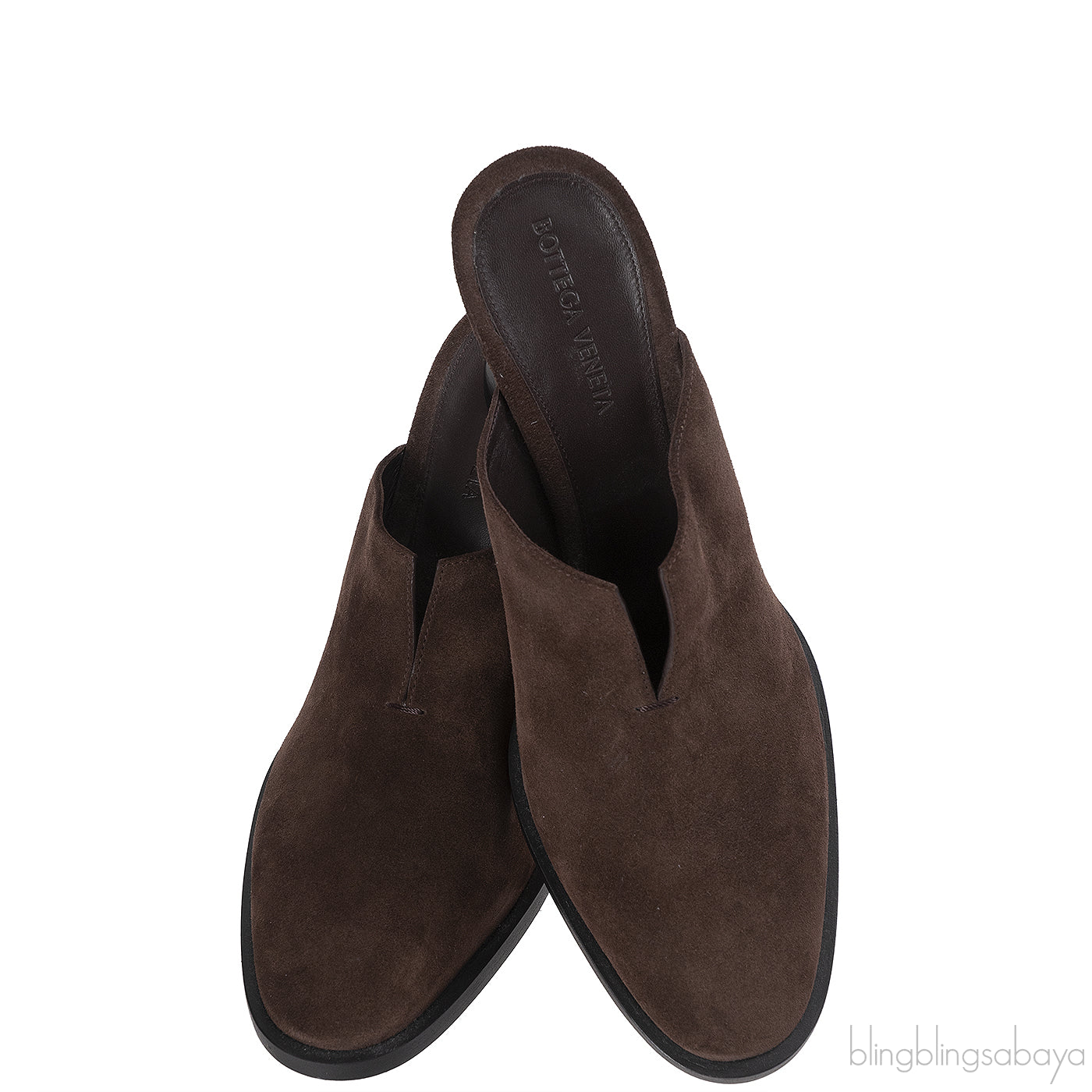 Bottega Veneta Dark Brown Suede Cha-cha Mules