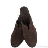 Bottega Veneta Dark Brown Suede Cha-cha Mules