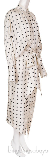 White Dublin Polka Dot Midi Dress