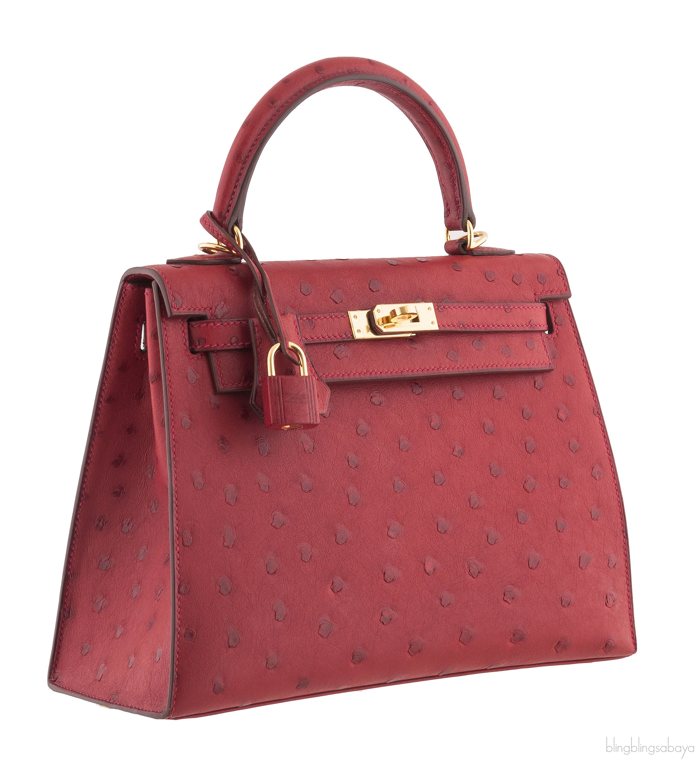 Kelly 25 Rouge VIF Ostrich GHW